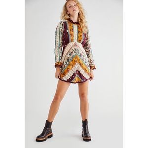 Free People Fall To Pieces Mini Dress